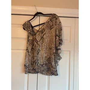 One shoulder embellished top TOV Holy